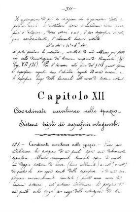 Capitolo XII. Coordinate curvilinee nello spazio.