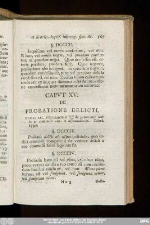 Caput XV. De Probatione Delicti.