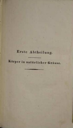 Anatomischer Atlas des menschlichen Körpers in natürlicher Größe, Lage und Verbindung der Theile in 84 Tafeln und erklärendem Texte, [2]. Erklärung des Anatomischen Atlasses