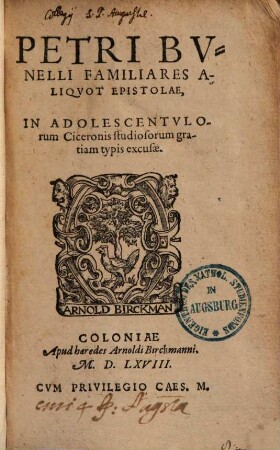 Familiares aliquot Epistolae