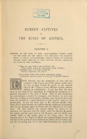 Hebrew captives of the kings of Assyria