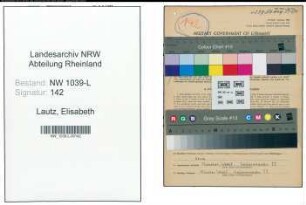Entnazifizierung Elisabeth Lautz , geb. 20.05.1899 ()