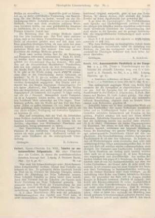 67-68 [Rezension] Vollert, Wilhelm, Tabellen zur neutestamentlichen Zeitgeschichte