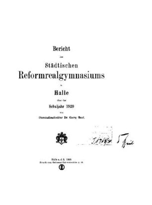 1929/30: Bericht ... - 1929/30