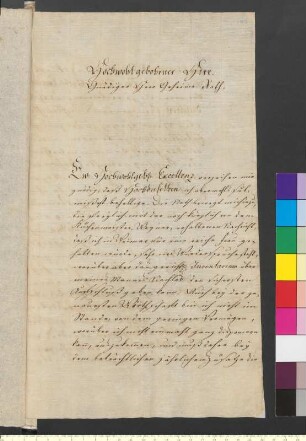 Brief von Focke, Johanna Katharina Friederike an Goethe, Johann Wolfgang von