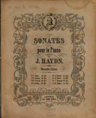 Sonates : pour le piano. 2. Es-Dur : Hob. XVI,38. - [1855]. - Pl.Nr. 323. - 9 S.
