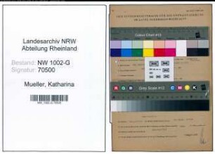Entnazifizierung Katharina Mueller, geb. 12.02.1890 ()