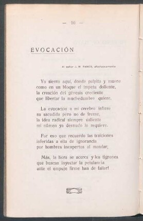 Evocación : Al señor A. J. Ramos, afectuosamente