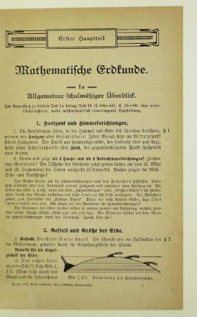 Erster Hauptteil Mathematische Erdkunde