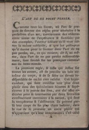 L'art de ne point penser