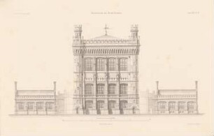 Wasserwerk, Bremen: Ansicht des Hochreservoirs (aus: Atlas zur Zeitschrift für Bauwesen, hrsg. v. F. Endell, Jg. 26, 1876)