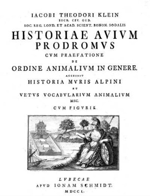 Iacobi Theodori Klein ... historiae avivm prodromvs