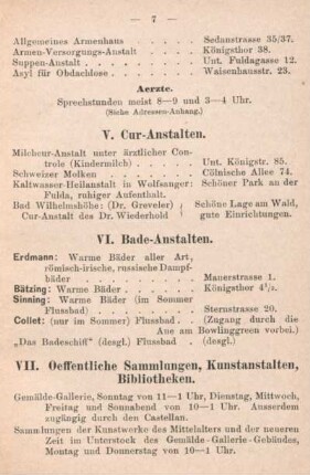 VI. Bade-Anstalten.