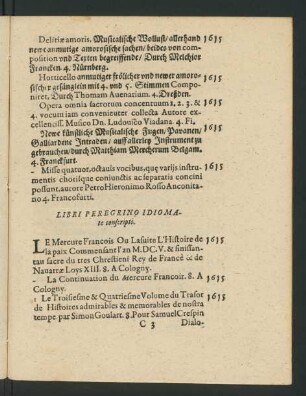 Libri Peregrini Idiomate conscripti.