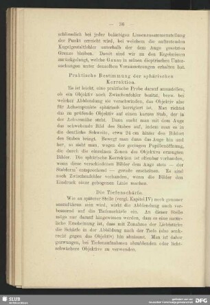 Praktische Bestimmung der sphärischen Korrektion