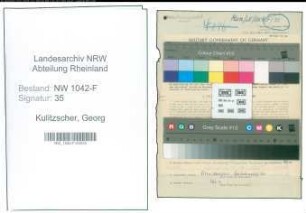 Entnazifizierung Georg Kulitzscher , geb. 20.02.1894 (Zollfinanzbeamter)