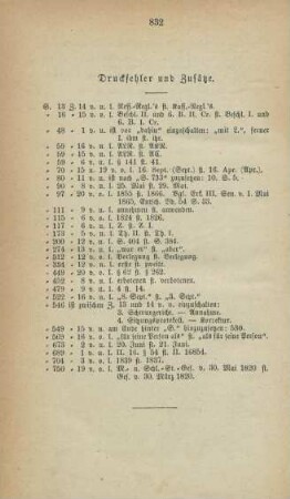 Druckfehler und Zusätze