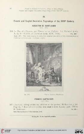 IV. French and English Decorative Engravings of the XVIIIth Century (Nr. 364 - 430)