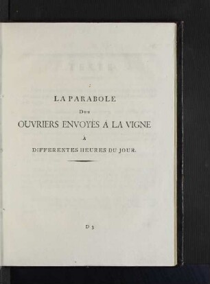 La Parabole Des Ouvriers Envoyés À La Vigne ...