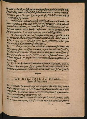 De Utilitate Et Necessitate Historiarum.