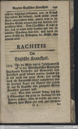 Rachitis : Die Englische Kranckheit