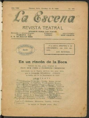 En un rincón de la boca : sainete en dos actos