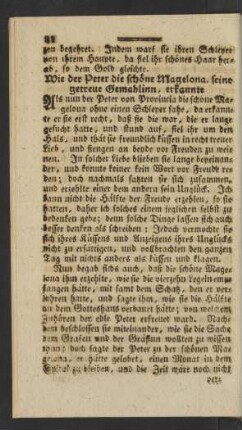 Wie der Peter die schöne Magelona, seine getreue Gemahlinn, erkannte.