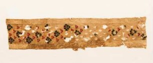 Fragment eines Leinengewebes mit einem Zierstreifen