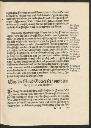 Was die Gnad Gottes sei/ unnd wadurch sie zu uns kumme.