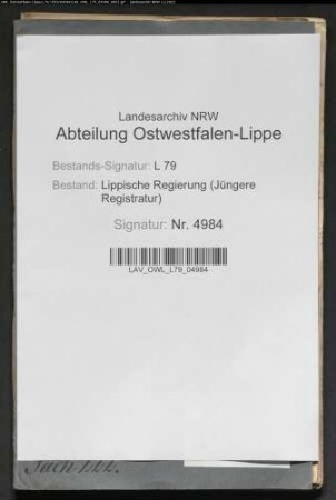 Vereinbarung zwischen der lippischen und der dänischen Regierung zwecks Übersendung von Totenscheinen (Allgemeines)