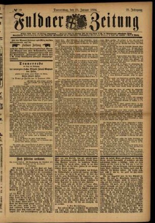 Ausgabe vom Donnerstag, den 25. Januar 1894.
