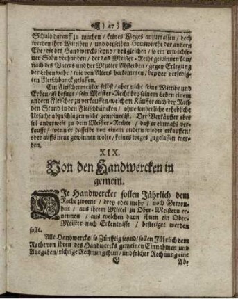 XIX. Von den Handwercken in gemein