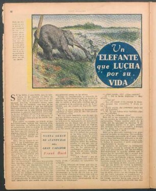 Un elefante que lucha por su vida : Nueva serie de aventuras del gran cazador Frank Buck