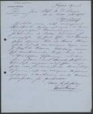 Brief von Albert Prager an Jakob Singer