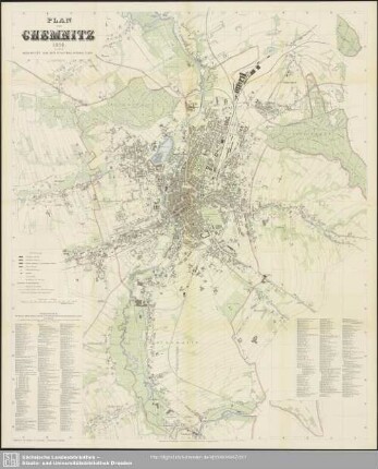 Plan von Chemnitz 1898