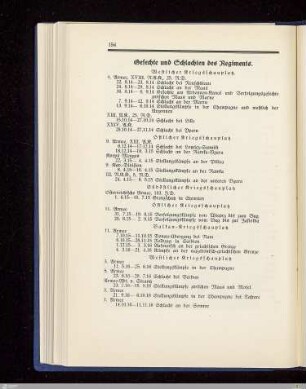 Gefechte und Schlachten des Regiments