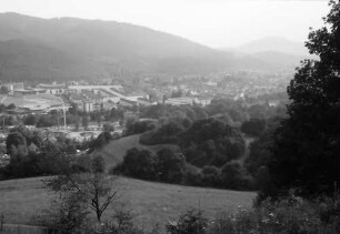 Freiburg: [vom Waldrand, Blick auf Stadtgebiet]