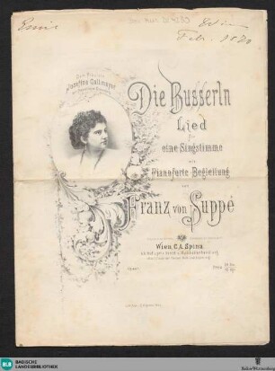 Die Busserln : Lied für eine Singstimme mit Pianoforte-Begleitung