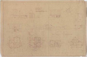 Grund, Peter; Soest - Enkesen; Haus Direktor Gebhardt - Lageplan; Ansichten, Grundrisse, Schnitt, Detail