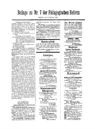 [Litteratur] : (Fortsetzung aus dem Hauptblatt) ; Beilage zu Nr. 7 der Pädagogischen Reform