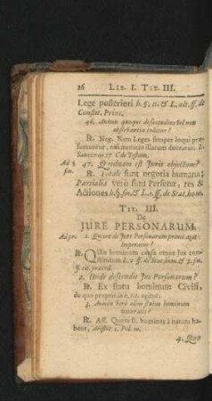 Tit. III. De Iure Personarum.