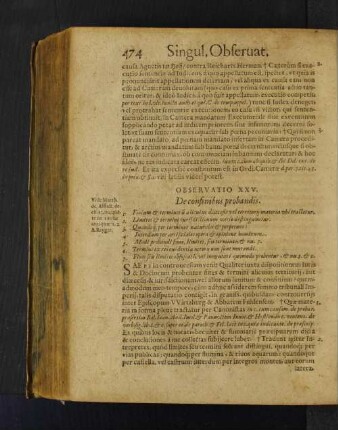 Observatio XXV. De confinibus probandis.