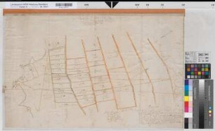 Holsen (Bünde) - Ahle (Bünde) Weg des Kolonen Ploghaus durch die geteilte Holsener Heide 1792 o.M. 75 x 47 kol. Zeichnung J. Christian Schlömann Spez.Verz. Markenkarten IX Nr. 20