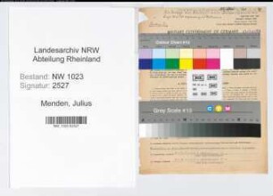 Entnazifizierung Julius Menden , geb. 29.11.1893 (Kreisbearbeiter)