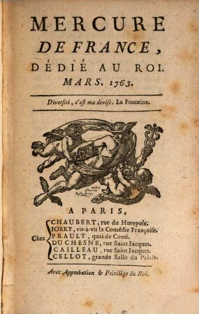 Mercure de France. 1763, 3