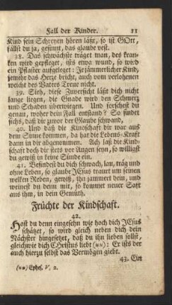 Früchte der Kindschaft.