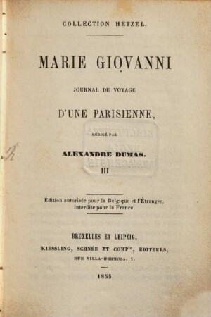 Marie Giovanni : Journal de voyage d'une Parisienne, 3