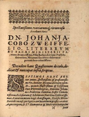 Decas, quaestionum philosophicarum, de coelo