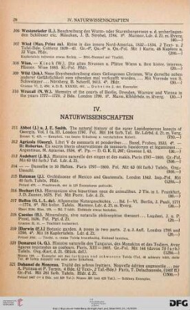 IV. Naturwissenschaften (Nr. 311-368)