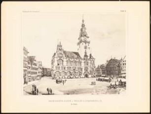 Konkurrenzentwürfe für ein Rathaus in Stuttgart, zusammengest. v. W. Kick, Stuttgart 1895: Perspektivische Ansicht